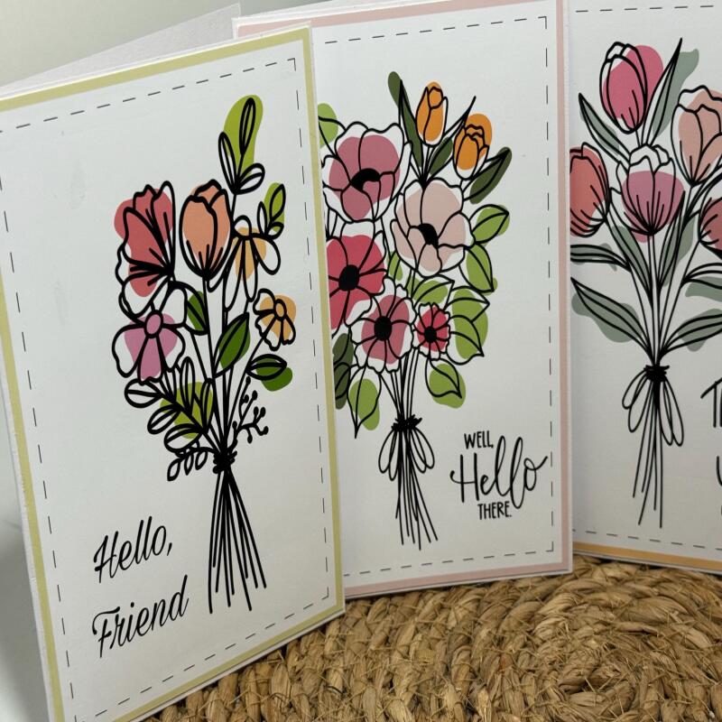 Handmade Floral Card Set