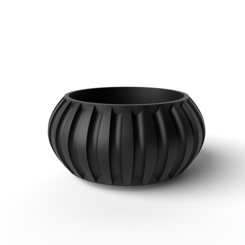 The Alden Planter Pot with Drainage Tray & Stand Included - Black - 3"
