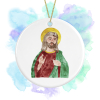 Religious Ceramic Hanging Decoration - Watercolour Jesus