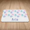 Personalised Pastel Paw Prints Puppy/Dog Bowl Mat