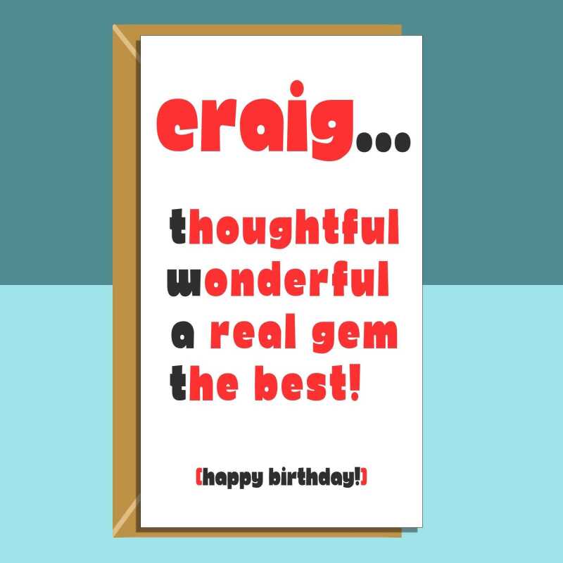 Funny Personalised birthday card for him or for her - brother, sister, dad, friend, mum, cousin - or anyone else's birthday. Hilarious card. - Blank inside - Regular - Matte