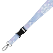 Double Breakaway Lanyard - Falling Snowflakes