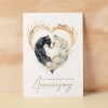 Anniversary Card For Couple Wedding Anniversary Card For Son and Daughter-In-Law Anniversary Card For Daughter and Son-In-Law Fox Love Heart - Small (4x6) / Blank Message