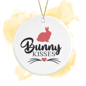 Easter Ceramic Hanging Decoration - Bunny Kisses