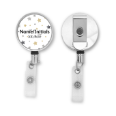 Personalised Metal ID Reel - Scribble Stars