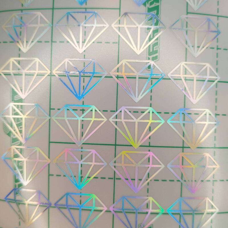 Diamond Stickers Holographic or Gold - Gold
