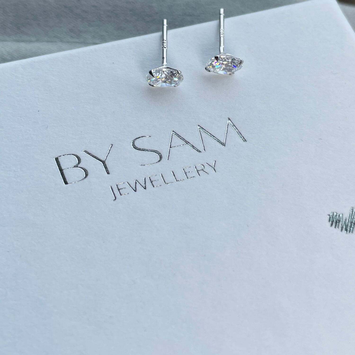 18th Birthday Gift Stud Diamond CZ Silver Earrings - Default Title