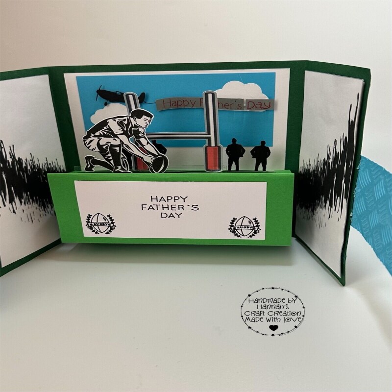 Handmade Rugby Pop Up Card - Father’s Day