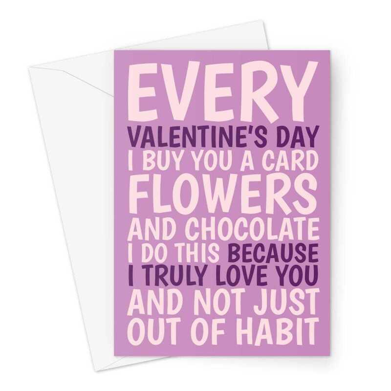 Cute Love Valentine's Day Card Greeting Card - A5 Portrait - 1 Card