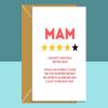 Funny Mother's Day Card - Mam - 4 Stars - Mothers day UK