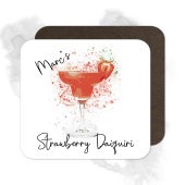 Personalised Strawberry Daiquiri Coaster with Splash Effect