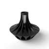 The Savi Short Vase, Modern and Unique Home Decor for Dried and Preserved Flower Arrangement - Black