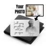 Personalised Memorial Wallet Card | Custom Black and White Photo Keepsake | "I Will Carry You With Me" | Aluminium Remembrance Photo Card - Single Wallet Card