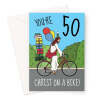 Funny 50th Birthday Card - Jesus Christ On A Bike - A5 Portrait - 1 Card