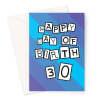 Age 30 Happy Day Of Birth - Birthday Card For Him - Blue - A5 Portrait - 1 Card