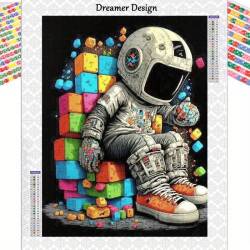 Diamond Art Kit Colourful Spaceman 5D DIY Art Kit