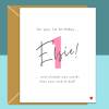 1st Birthday Card - Funny - Personalised - For niece, cousin, friend's baby girl, goddaughter, granddaughter, any baby turning 1 years old. - Blank inside - Small