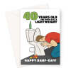 Happy 40th Birthday Card For Him - Barf Day - A5 Portrait - 1 Card