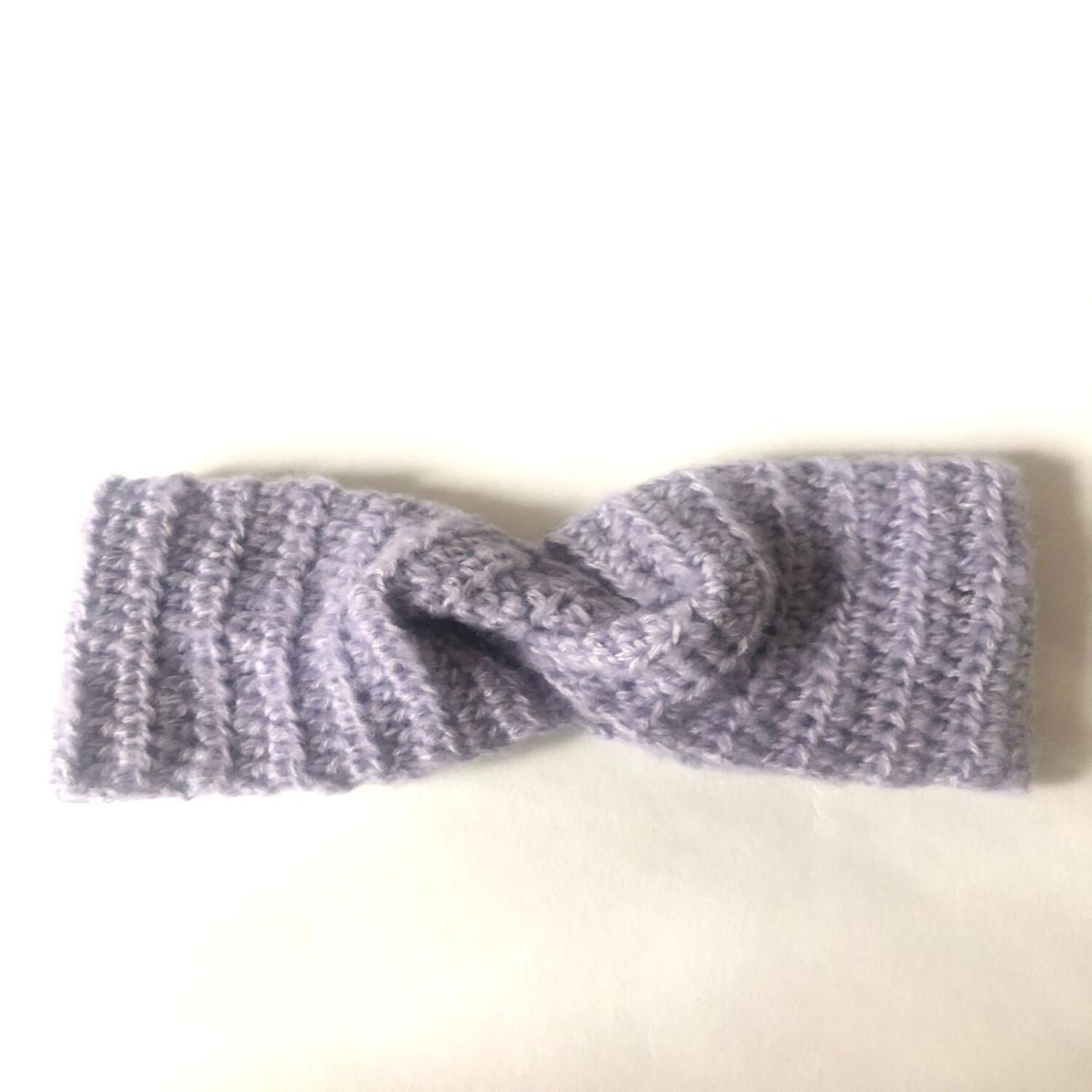 Crochet headbands (adult) - Lilac