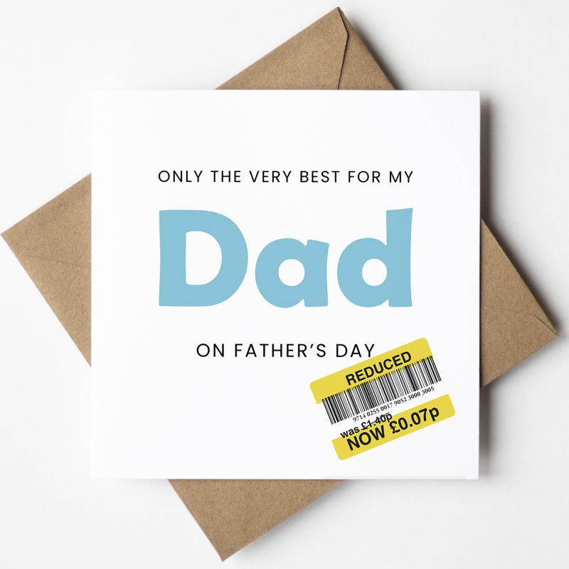 Fathers Day Card | Reduced Sticker Funny Father's Day Card