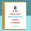 Funny Son-in-law or Daughter-in-law Birthday Card - Ideal cheeky card for your son in law or daughter in law - Can be personalised - Blank inside - Large