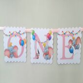 Dumbo Banner, Dumbo Birthday Banner,1st 2nd 3rd Dumbo Party Banner,Dumbo Decor