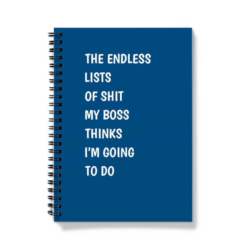 Funny Notebook For Coworkers - Endless Office Lists - A5 - Lined