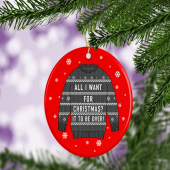 Christmas Jumper Tree Decoration - Bah Humbug