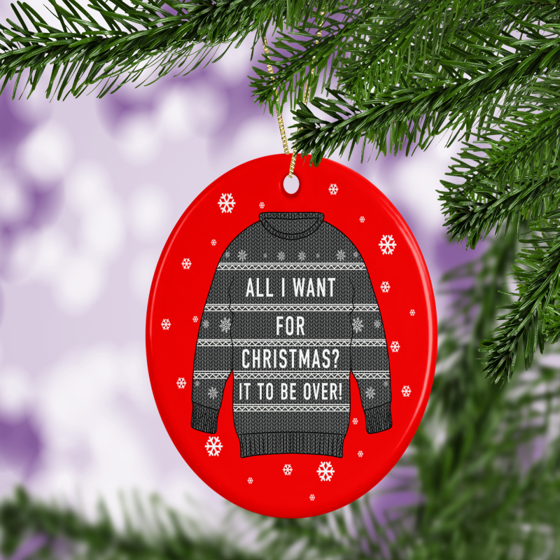 Christmas Jumper Tree Decoration - Bah Humbug - Default Title