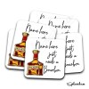 Bourbon Coaster, Personalised, Drinks Mat, Personalised Drink Coaster Whisky, Whiskey Fathers Day gift, Christmas Coaster - Single Coaster
