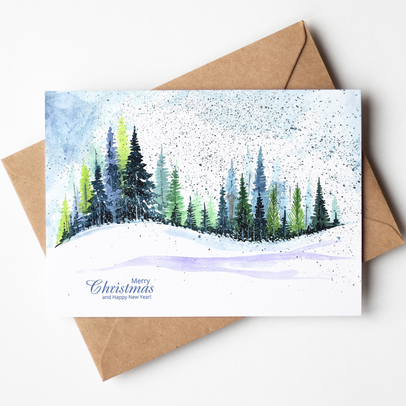 Corporate Christmas Cards Branded | Corporate | Company | Christmas Cards for Clients  Staff, Co-Workers, Teams & Clubs Christmas Cards - A6 - 4.1" x 5.8"