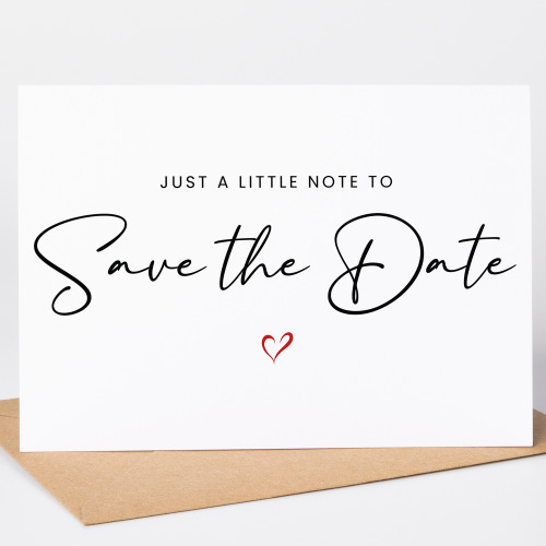 Just a little note to Save the Date Baby Announcement Card