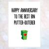 funny ANNIVERSARY card, cheeky card, best bin putter outerer, husband, wife