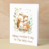 Mother's Day Card For Mum Cute Owls Mother's Day Mothers Day card Mothering Sunday Happy Mother's Day Card For Mom Mommy Mum Mummy - Small (4x6) / Blank Message