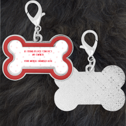 Personalised 'If Found' Safety Collar Tag - Red