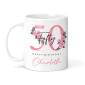 Personalised 50th Birthday Mug - Personalised Mug for 50th Birthday Gift For For Her Personalised Gift Fifty Birthday Personalised Mug