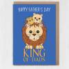 King of Dads lion, lions, lioness, king, crown Father’s Day card for Dad, Father, Daddy, Papa from son, daughter, child (Size A6/A5/A4) - A6: Single card