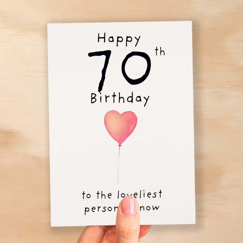 70th Birthday Card for Her Birthday Card Wife 70th Birthday Card For Sister Birthday Card 70 th Birthday Card For Friend - Small (4x6) / Blank Message