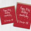 Personalised Ruby (40th/40 years) anniversary card: Personalised with date (Size A6/A5/A4/Square 6x6") - A6: Single card