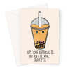 Cute Boba Tea Birthday Card - A5 Portrait - 1 Card