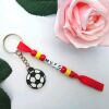 Personalised Football Keyring,Football bag charm,Football Party Bag Gift - up to 8 letter beads