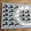 Gold Reindeer Stickers 50 in a set