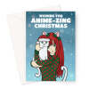 Cute Anime Girl Christmas Card - A5 Portrait - 1 Card