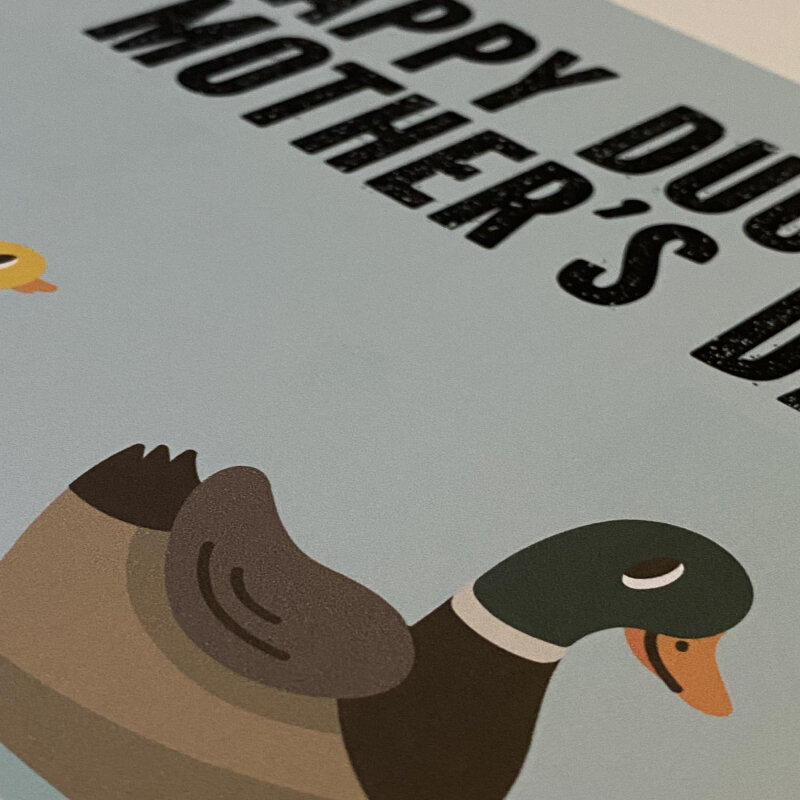 Happy Ducking Mother's Day funny duck autocorrect Mother's Day card for mum, mom, mam, mother from son, daughter (Size A6/A5/A4/Square 6x6") - A6: Single card