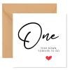 First Anniversary Card, 'One Year Down, Forever to Go' - Paper Anniversary Gift - Anniversary Gift for Husband / Wife  1st Anniversary Card