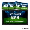 Personalised Bar Runner Mat, FOOTBALL BAR Custom Beer Mats & 4 x Drinks Coasters Gift Set Garden Bar Sets / Personalised Mats Home Bar - Set of 4 Coasters