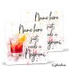 Coaster - NEGRONI Cocktail Personalised Coaster, Personalised, Fathers Day gift, Christmas Coaster, Birthday Gift, Home Bar Splash Art - Single Coaster