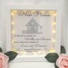 Personalised new home box frame, new home gift, house warming gift - Without lights