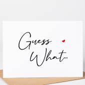 Guess What Pregnancy Reveal Card, Preganancy Cards
