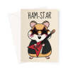 Rockstar Hamster Greeting Card - A5 Portrait - 1 Card